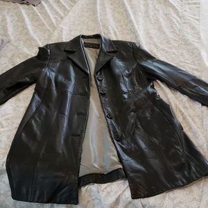 Black leather jacket